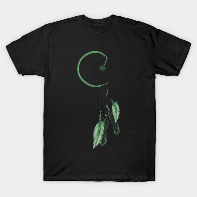 Green Dreamcatcher T-Shirt by digitaldoodlers